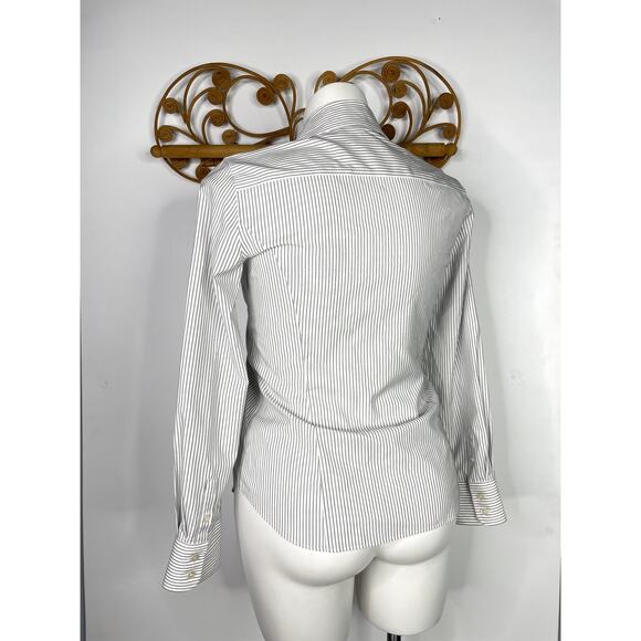 Talbots women's pinstripe button down shirt sz 10 - Picture 5 of 5